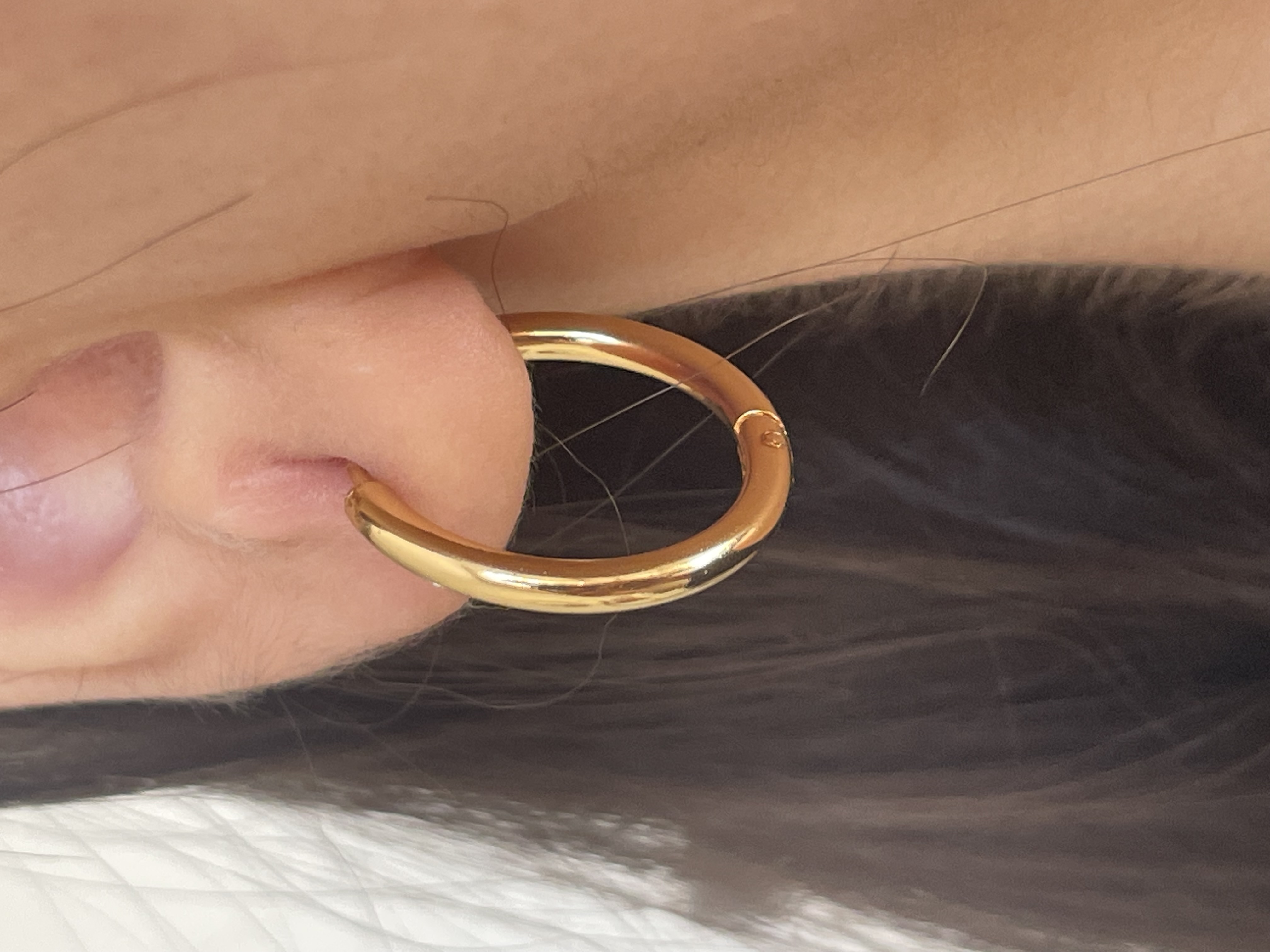 گوشواره استیل ضد حساسیت حلقه ای رنگ ثابت